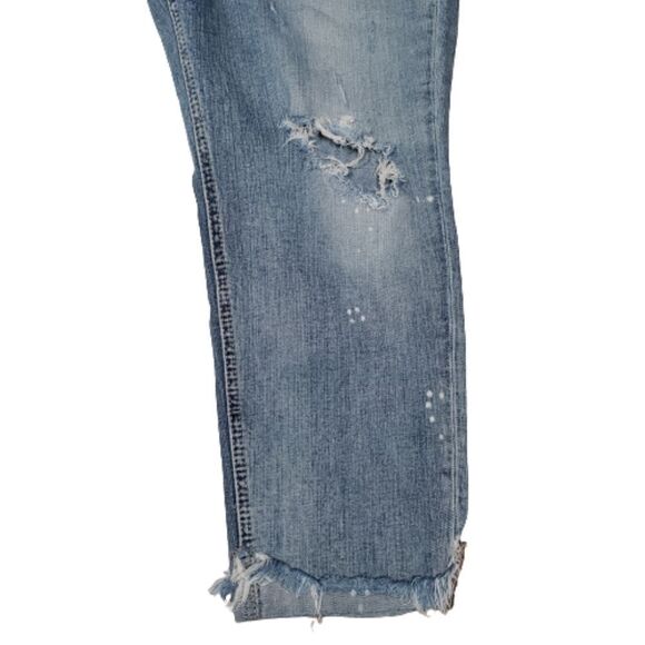 Silver Kenni Distressed Ankle/Cropped Jeans. Tapered. High-waisted. Size 18 - Picture 2 of 14